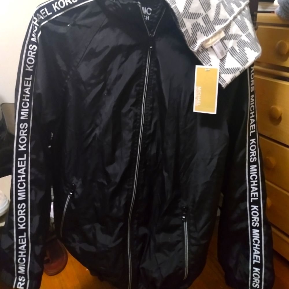 Micheal Kors jacket and scarf